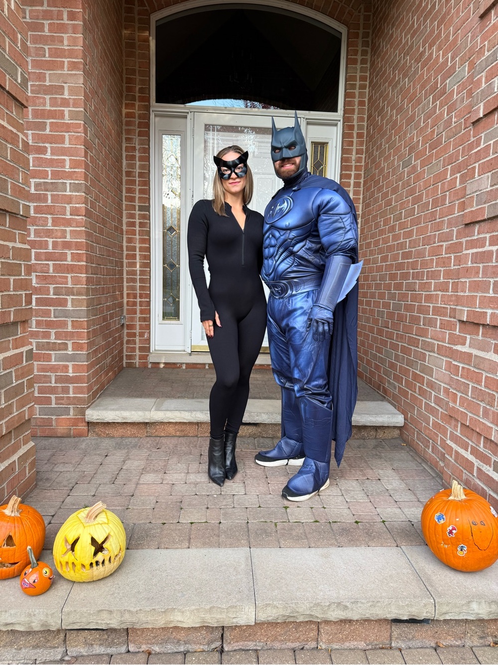 Mens Blue Batman Costume with Cape